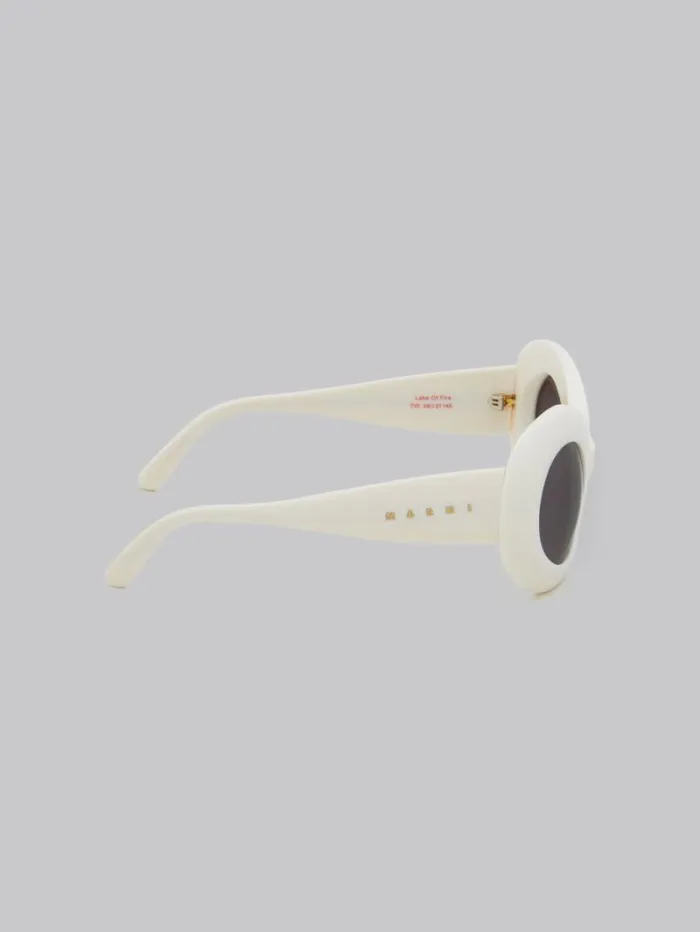 WomenMen Marni Sunglasses Cream Lake Of Fire Sunglasses