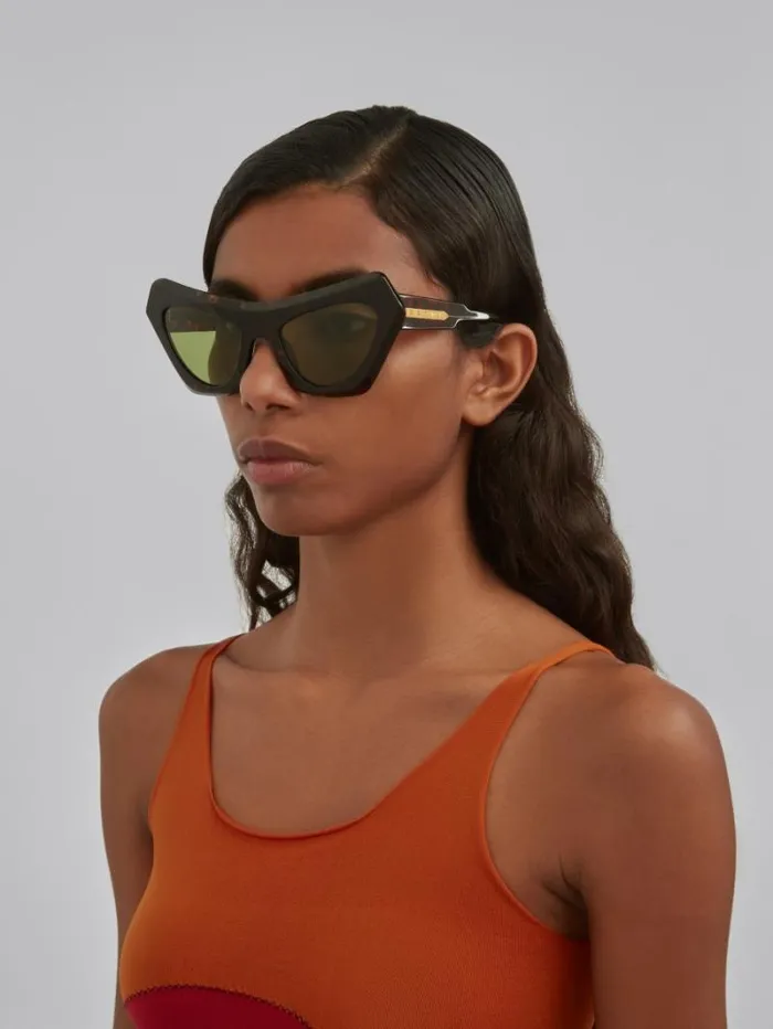 WomenMen Marni Sunglasses Devil039s Pool Havana Sunglasses