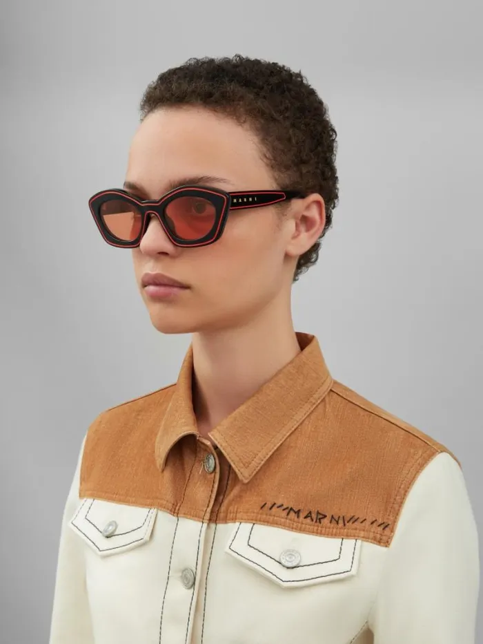 WomenMen Marni Sunglasses Orange Kea Island Sunglasses