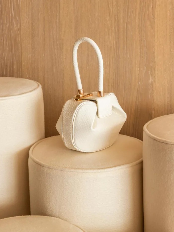 WomenMen Mini Bags Gabriela Hearst Demi Bag In Ivory Snakeskin