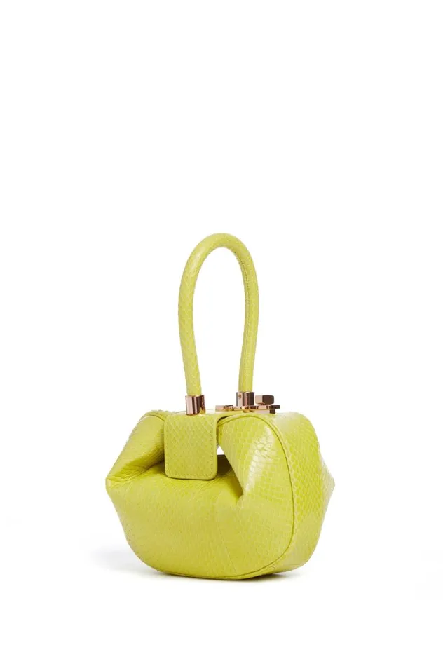 WomenMen Mini Bags Gabriela Hearst Demi Bag In Lime Adamite Snakeskin