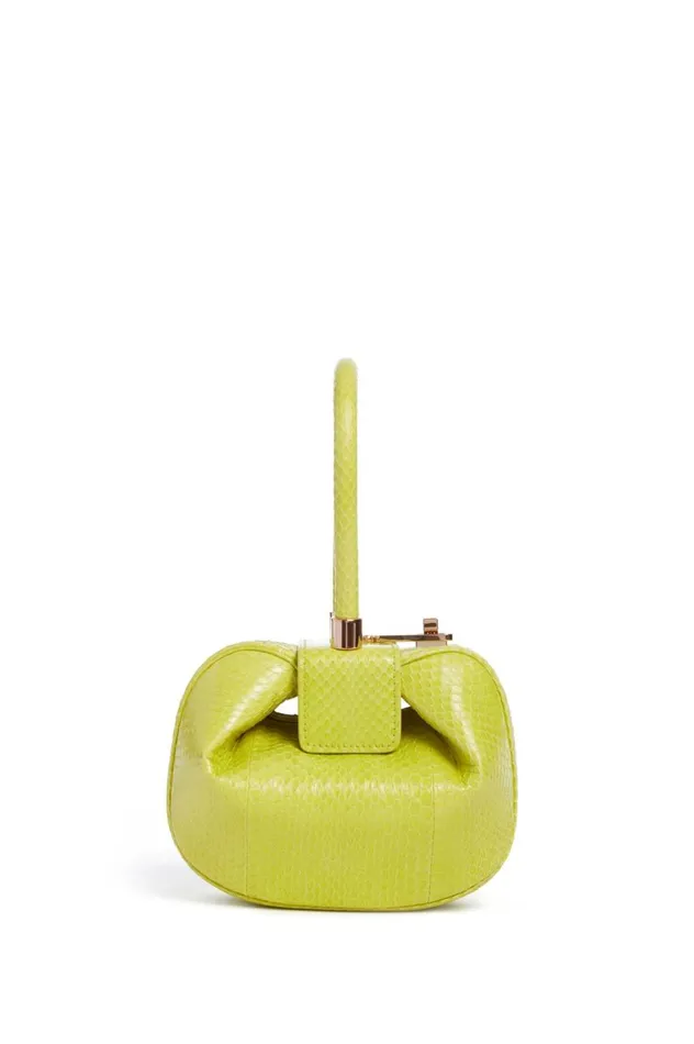 WomenMen Mini Bags Gabriela Hearst Demi Bag In Lime Adamite Snakeskin