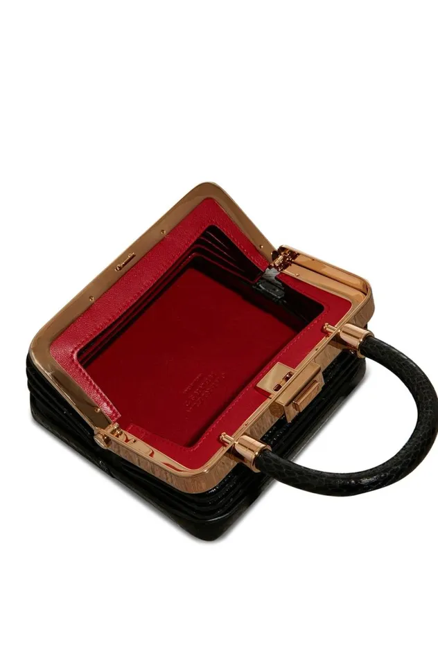 WomenMen Mini Bags Gabriela Hearst Mini Diana Bag In Black Snakeskin