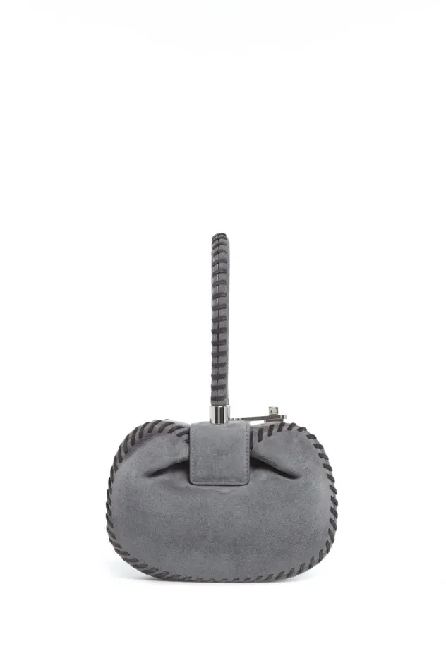 WomenMen Mini Bags Gabriela Hearst Whipstitch Demi Bag In Charcoal Suede