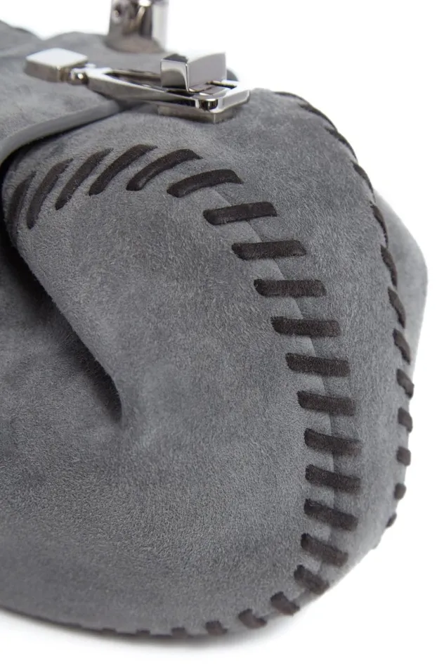WomenMen Mini Bags Gabriela Hearst Whipstitch Demi Bag In Charcoal Suede