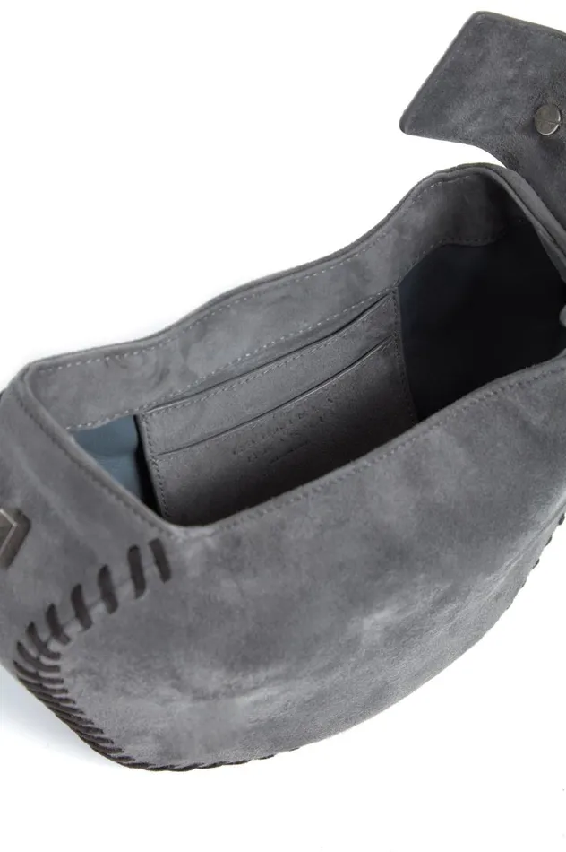 WomenMen Mini Bags Gabriela Hearst Whipstitch Demi Bag In Charcoal Suede