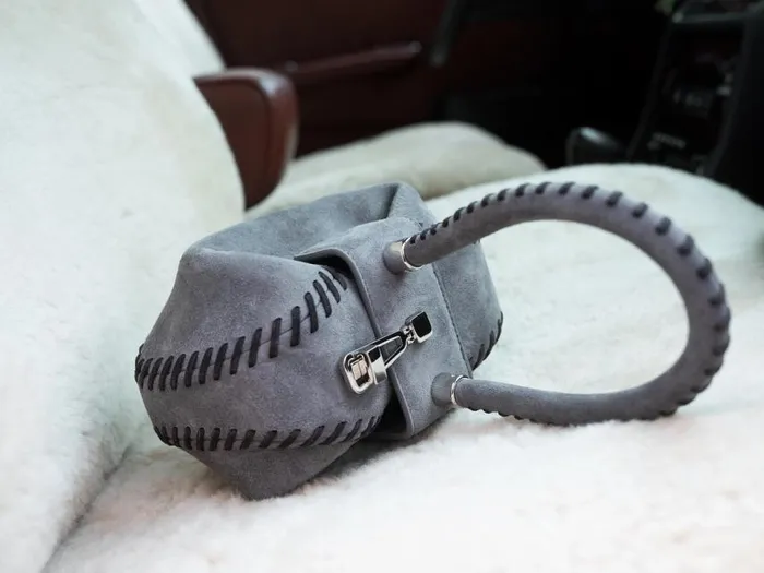 WomenMen Mini Bags Gabriela Hearst Whipstitch Demi Bag In Charcoal Suede