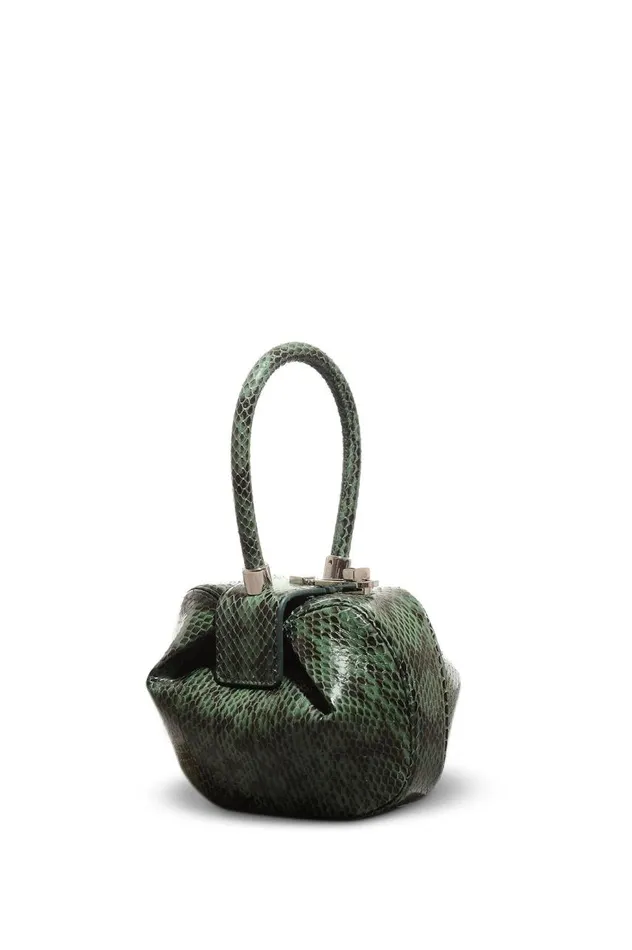 WomenMen Top Handles Gabriela Hearst Demi Bag In Green Snakeskin