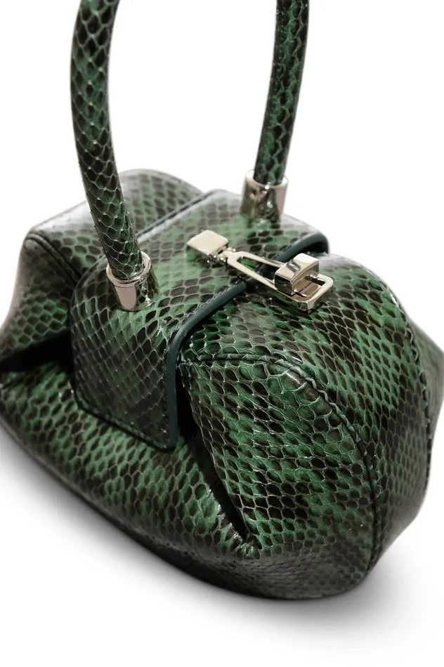 WomenMen Top Handles Gabriela Hearst Demi Bag In Green Snakeskin