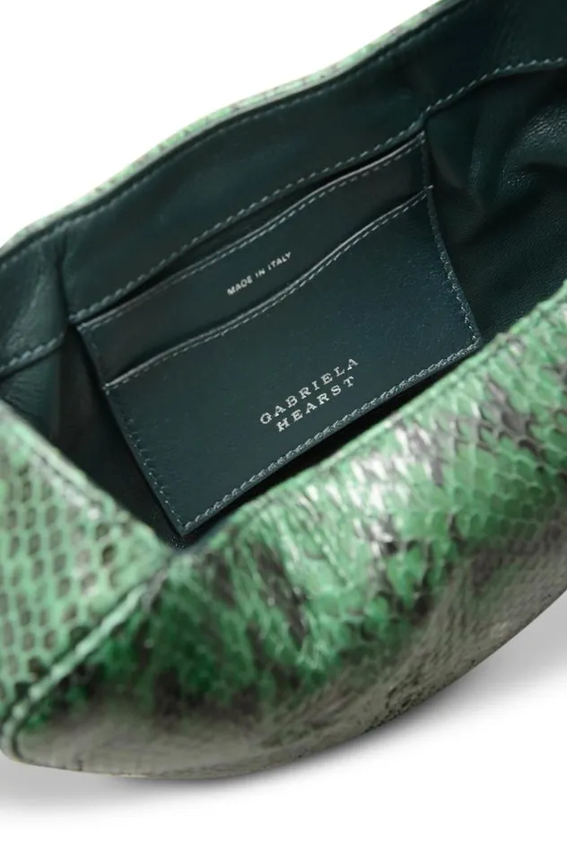 WomenMen Top Handles Gabriela Hearst Demi Bag In Green Snakeskin