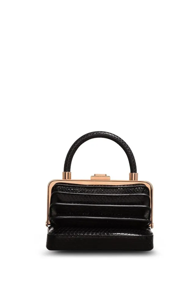 WomenMen Top Handles Gabriela Hearst Diana Bag In Black Snakeskin