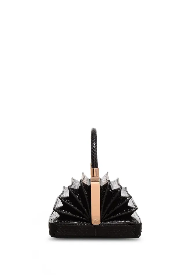 WomenMen Top Handles Gabriela Hearst Diana Bag In Black Snakeskin
