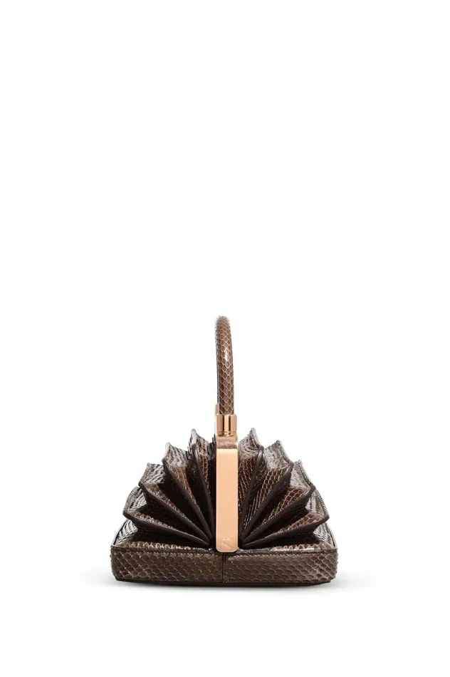 WomenMen Top Handles Gabriela Hearst Diana Bag In Charcoal Snakeskin