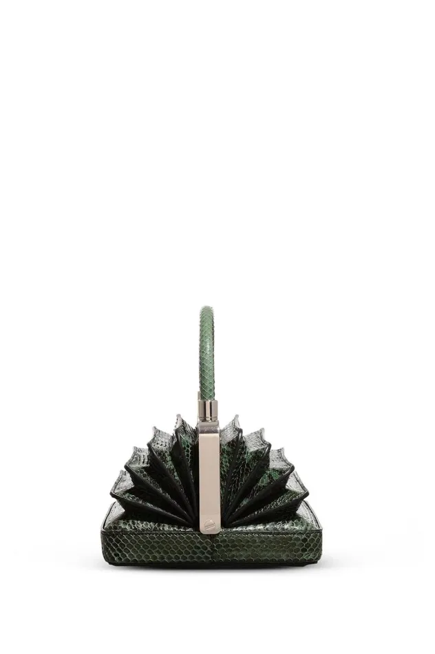 WomenMen Top Handles Gabriela Hearst Diana Bag In Green Snakeskin