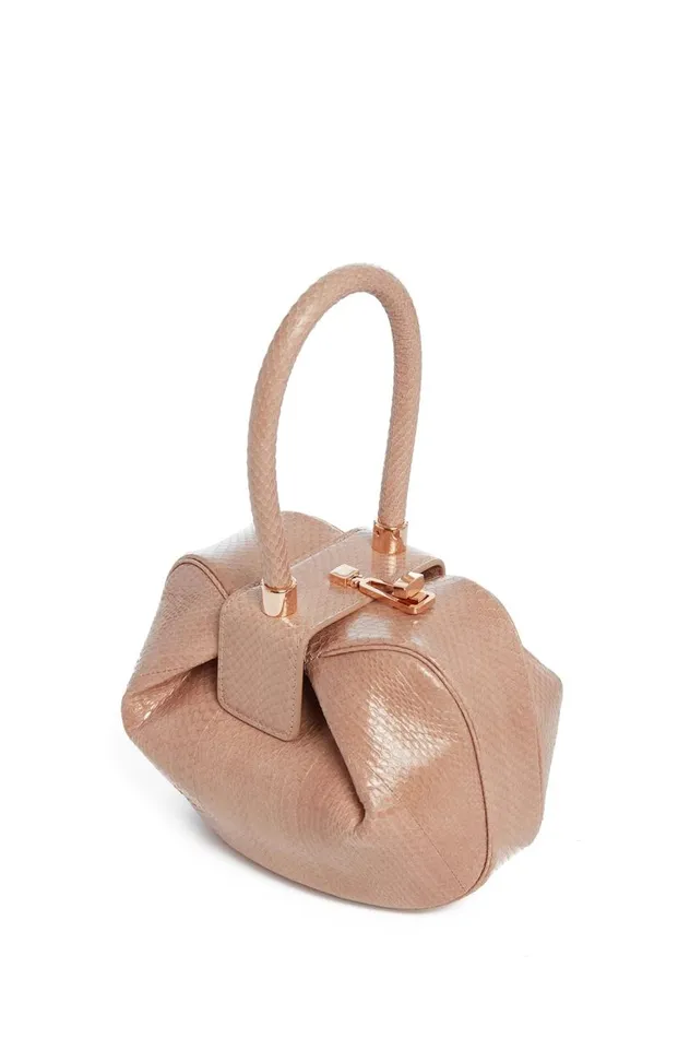 WomenMen Top Handles Gabriela Hearst Nina Bag In Nude Snakeskin