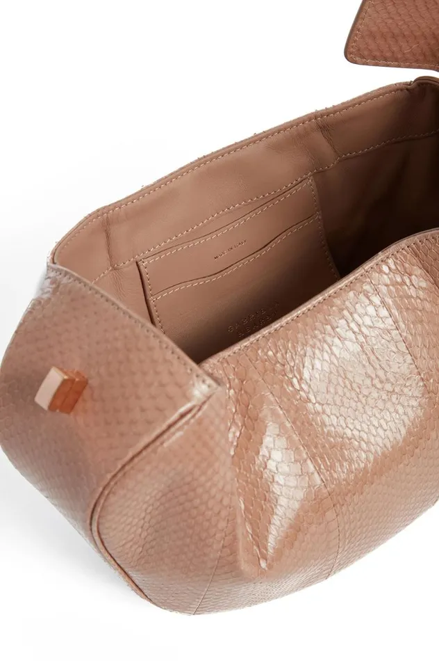 WomenMen Top Handles Gabriela Hearst Nina Bag In Nude Snakeskin