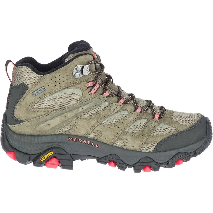 Women Merrell Boots Moab 3 Mid GORETEX Olive