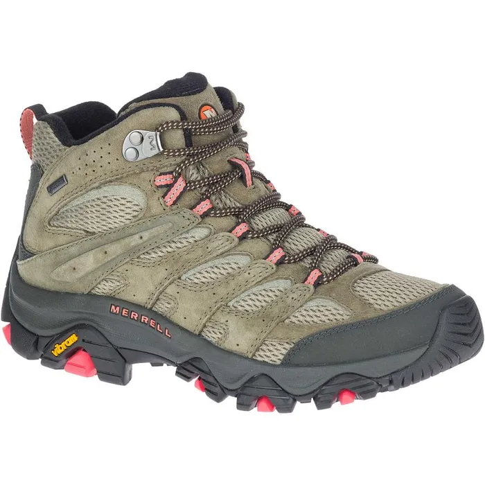 Women Merrell Boots Moab 3 Mid GORETEX Olive