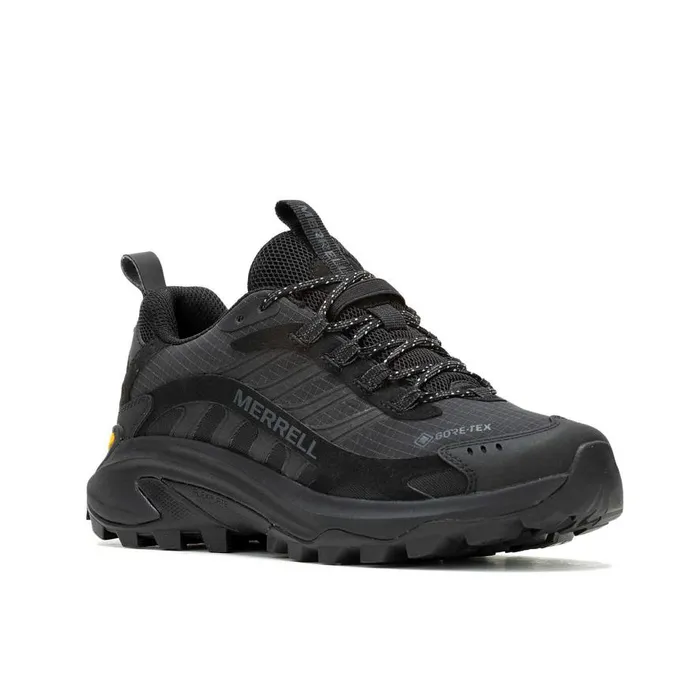 Women Merrell Shoes Moab Speed 2 GORETEX Triple Black Women Merrell Shoes Moab Speed 2 GORETEX Triple Black