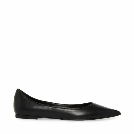 Women MERYL BLACK LEATHER Black Leather Steve Madden Loafers and Flats