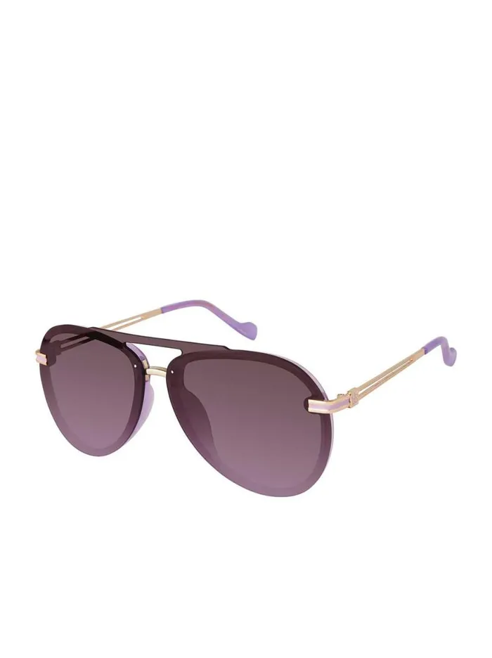 Women Metal Aviator Sunglasses In Light Purple Jessica Simpson Sunglasses
