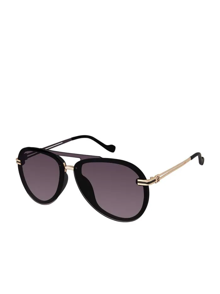 Women Metal Aviator Sunglasses In Smoke Matte Black Jessica Simpson Sunglasses