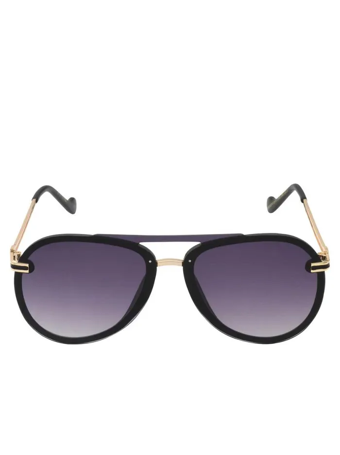 Women Metal Aviator Sunglasses In Smoke Matte Black Jessica Simpson Sunglasses