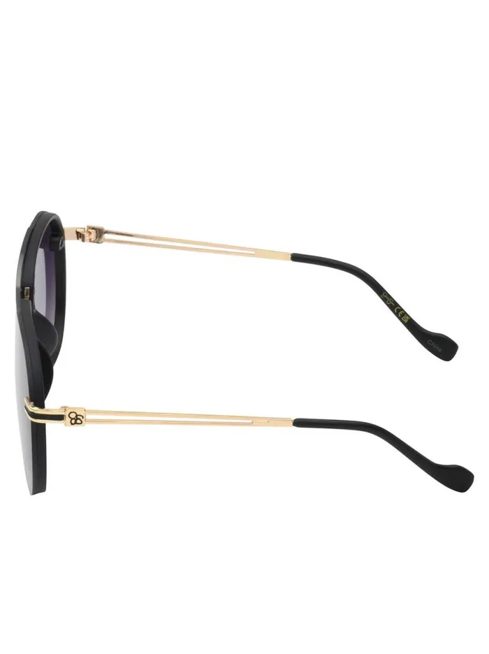 Women Metal Aviator Sunglasses In Smoke Matte Black Jessica Simpson Sunglasses