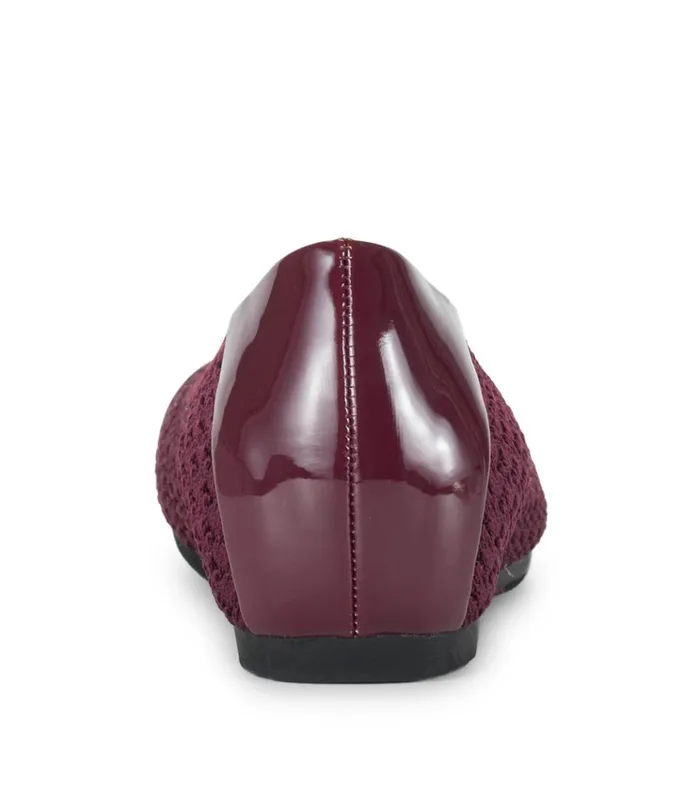 Women Mia Casual Flat Dark Cherry Baretraps Flats and Loafers