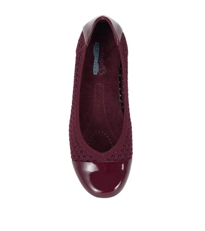 Women Mia Casual Flat Dark Cherry Baretraps Flats and Loafers