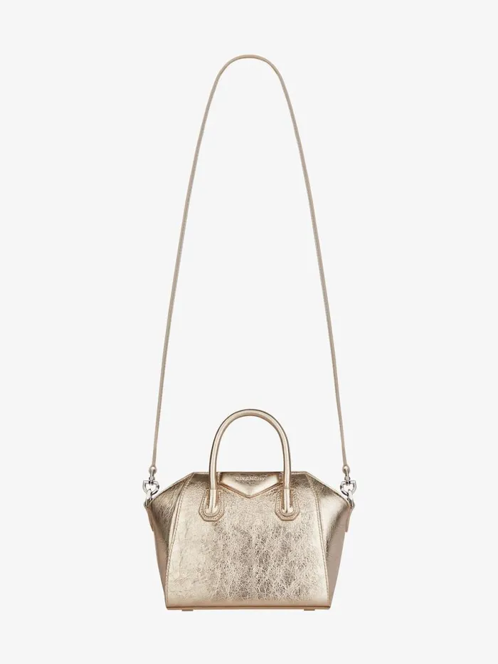 Women Micro Bags Givenchy Antigona Toy Bag In Laminated Leather Dusty Goldennatural Beige Women Micro Bags Givenchy Antigona Toy Bag In Laminated Leather Dusty Goldennatural Beige