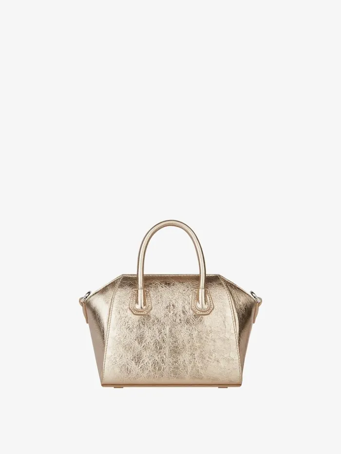 Women Micro Bags Givenchy Antigona Toy Bag In Laminated Leather Dusty Goldennatural Beige Women Micro Bags Givenchy Antigona Toy Bag In Laminated Leather Dusty Goldennatural Beige