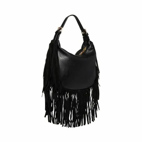 Women MINI FRINGE BAG BLACK Black Steve Madden Mini Bags Women MINI FRINGE BAG BLACK Black Steve Madden Mini Bags
