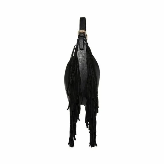 Women MINI FRINGE BAG BLACK Black Steve Madden Mini Bags Women MINI FRINGE BAG BLACK Black Steve Madden Mini Bags
