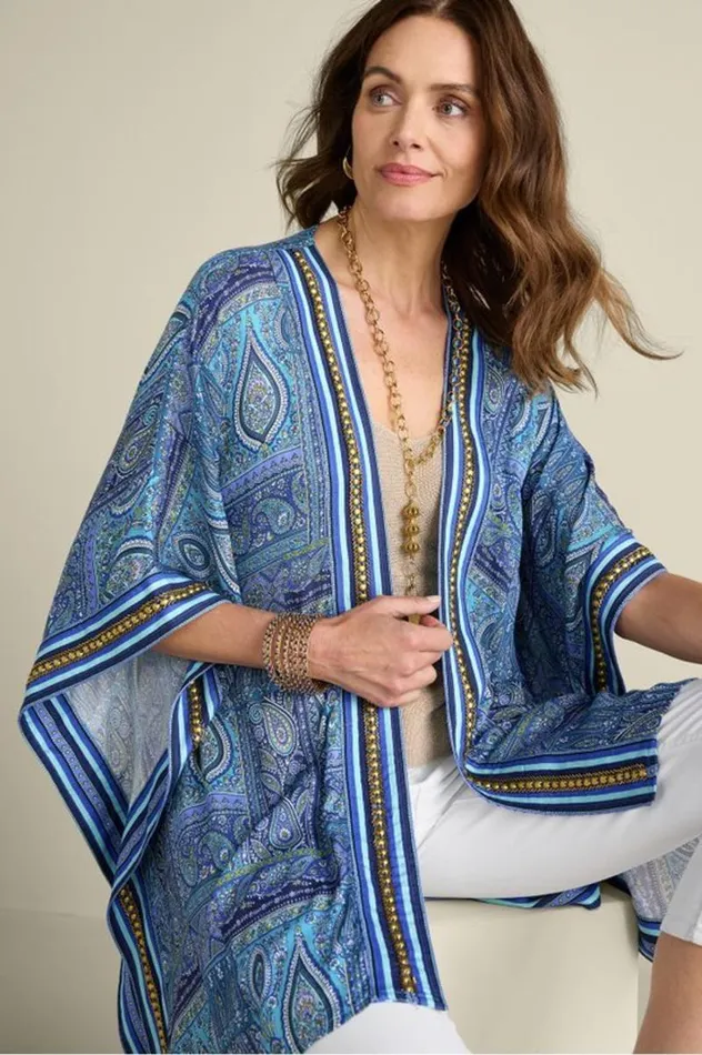 Women Miravelle Kimono Azores Scarf Soft Surroundings Toppers