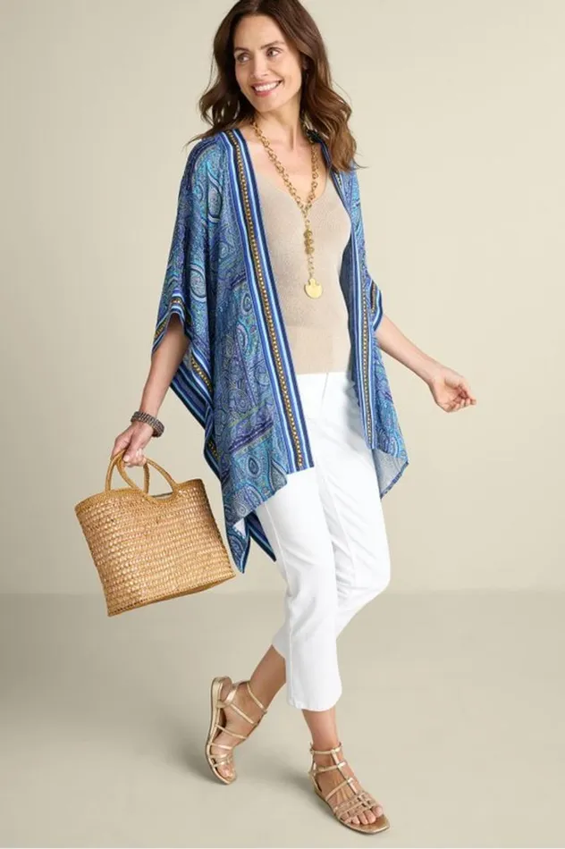 Women Miravelle Kimono Azores Scarf Soft Surroundings Toppers
