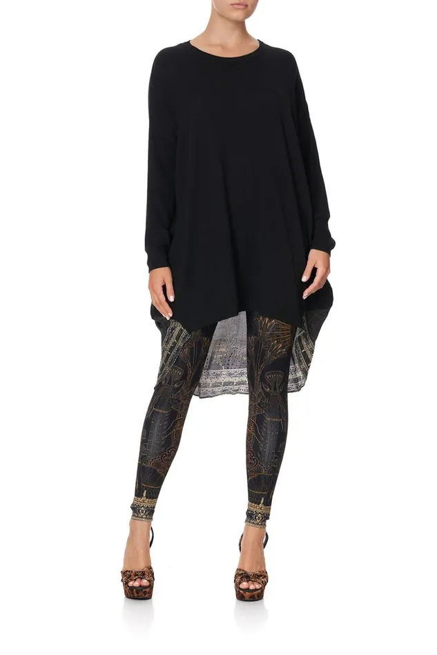 Women Modest Clothing Camilla Long Sleeve Jumper With Print Back Cobra King