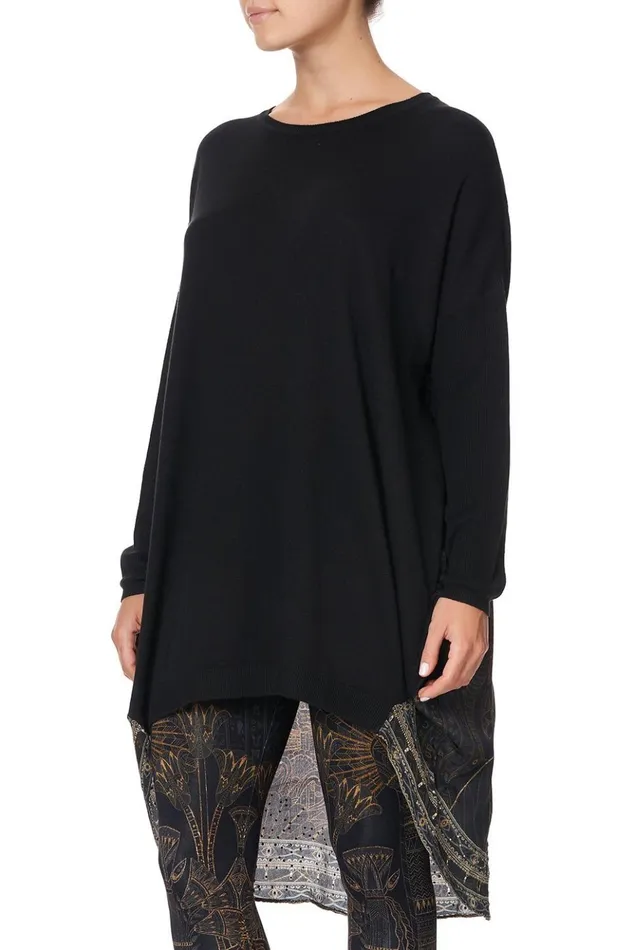 Women Modest Clothing Camilla Long Sleeve Jumper With Print Back Cobra King