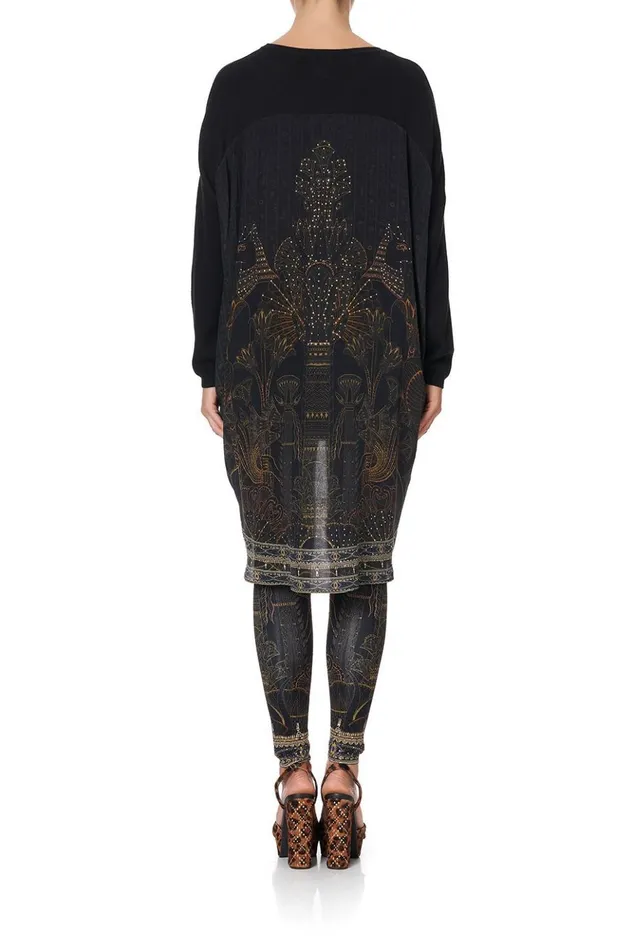 Women Modest Clothing Camilla Long Sleeve Jumper With Print Back Cobra King