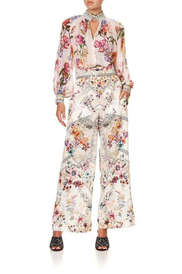 Women Modest Clothing Camilla Paperbag Waist Wide Leg Pant Sew In Love