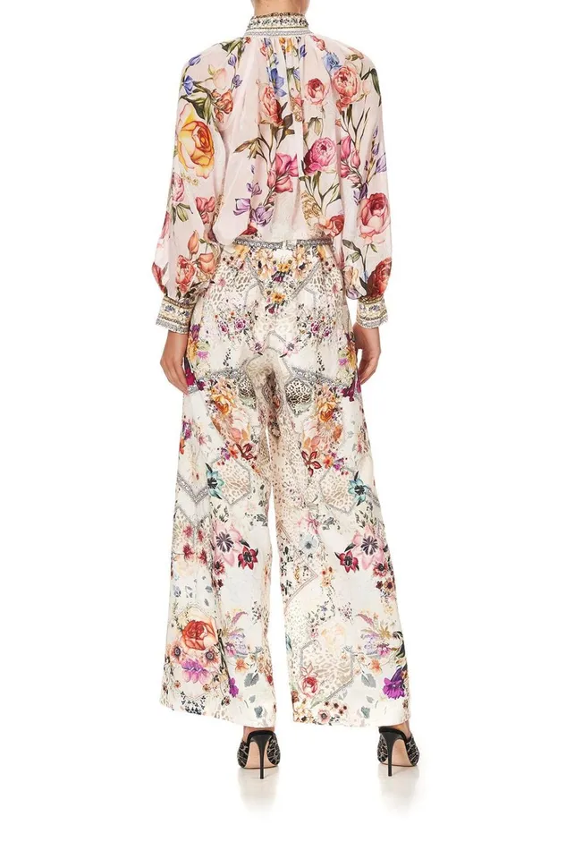 Women Modest Clothing Camilla Paperbag Waist Wide Leg Pant Sew In Love