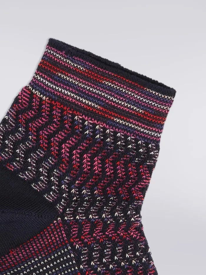 Women MultiWorked Short Cotton And Nylon Socks Multicoloured Missoni Socks Women MultiWorked Short Cotton And Nylon Socks Multicoloured Missoni Socks