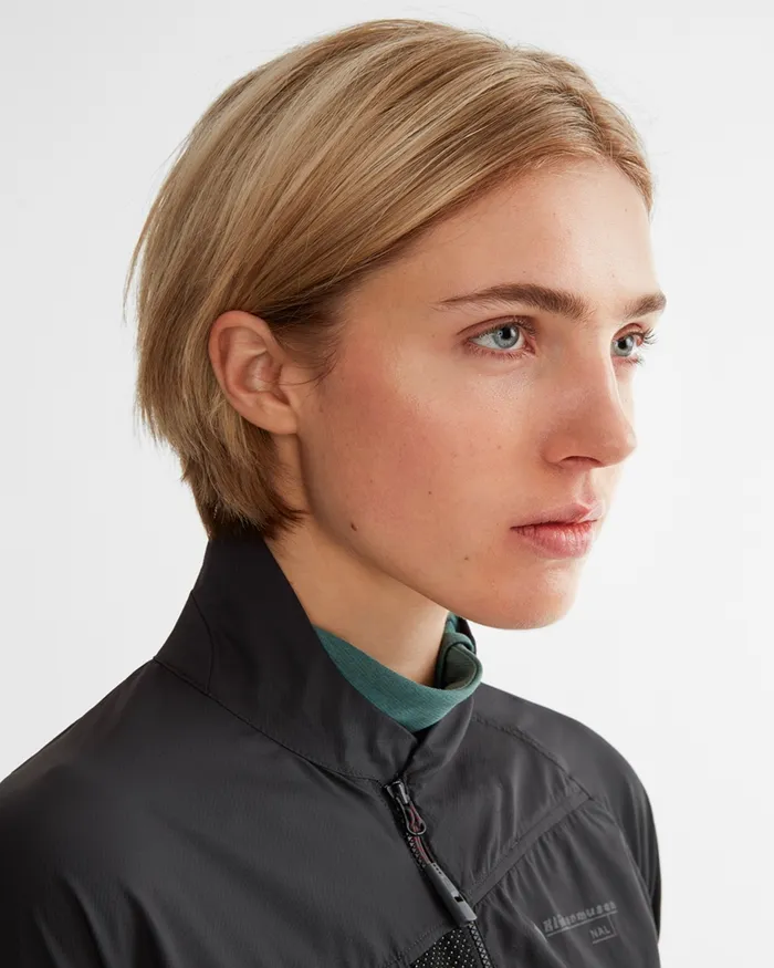 Women Nal Windbreaker Jacket Black Klttermusen Wind Resistant Jackets