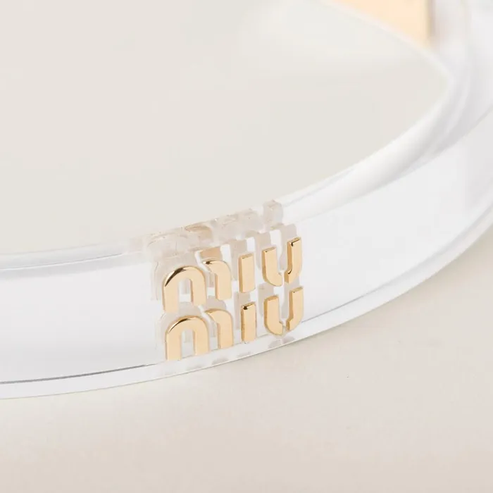 Women Necklaces Miu Miu Plexiglas And Metal Choker Goldtransparent Women Necklaces Miu Miu Plexiglas And Metal Choker Goldtransparent
