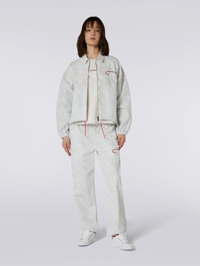 Women Nylon Chevron Joggers White Missoni Sport Women Nylon Chevron Joggers White Missoni Sport