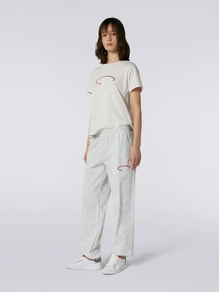 Women Nylon Chevron Joggers White Missoni Sport Women Nylon Chevron Joggers White Missoni Sport