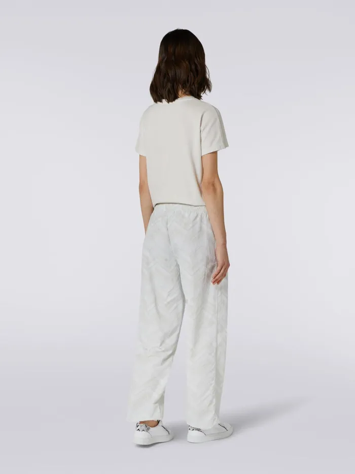 Women Nylon Chevron Joggers White Missoni Sport Women Nylon Chevron Joggers White Missoni Sport
