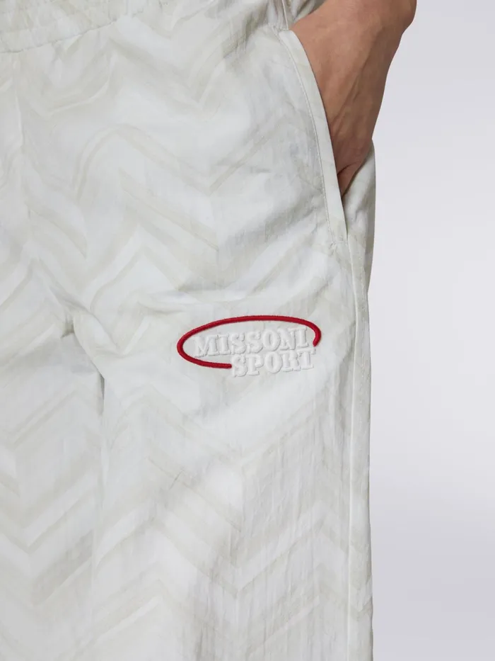 Women Nylon Chevron Joggers White Missoni Sport Women Nylon Chevron Joggers White Missoni Sport