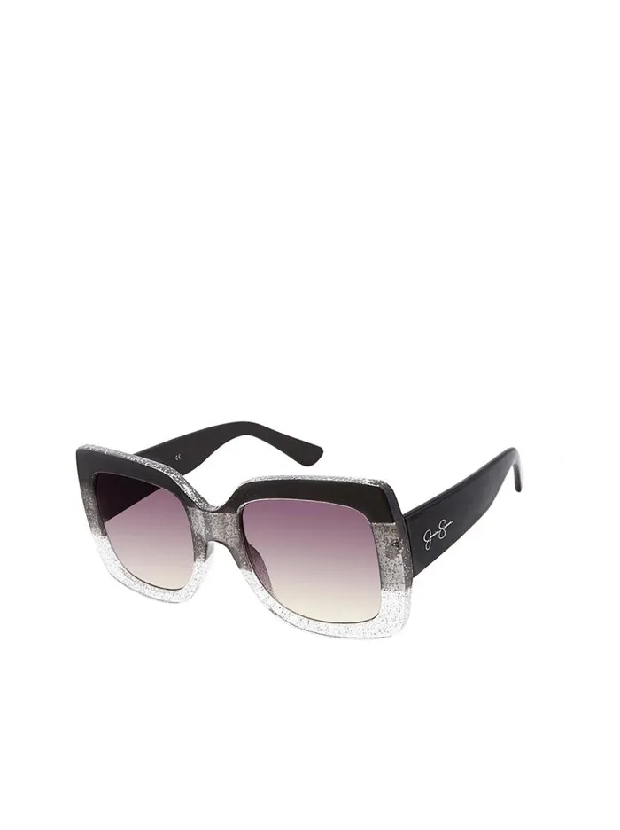 Women Ombre Glitter In Black and Clear Jessica Simpson Sunglasses