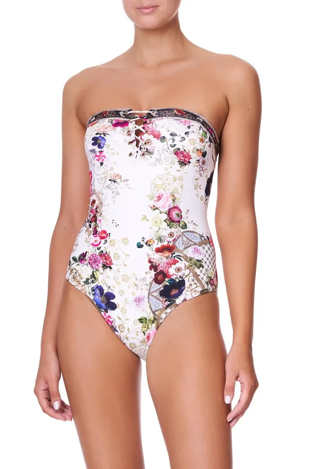 Women One Pieces Camilla Lace Up Front Bandeau One Piece Fairy Godmother
